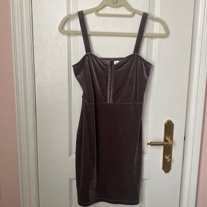 Velvet Mauve Mini Dress